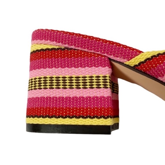 New Chelsea & Violet Gia Knot Stripe Printed Mules - Picture 10 of 16